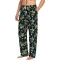 thumbnail image 2 of Uemuo Colorful Turtles Pattern Men's Wide Leg Palazzo Lounge Pants with Pockets Light Weight Loose Comfy Casual Pajama Pants-XX-Large, 2 of 9