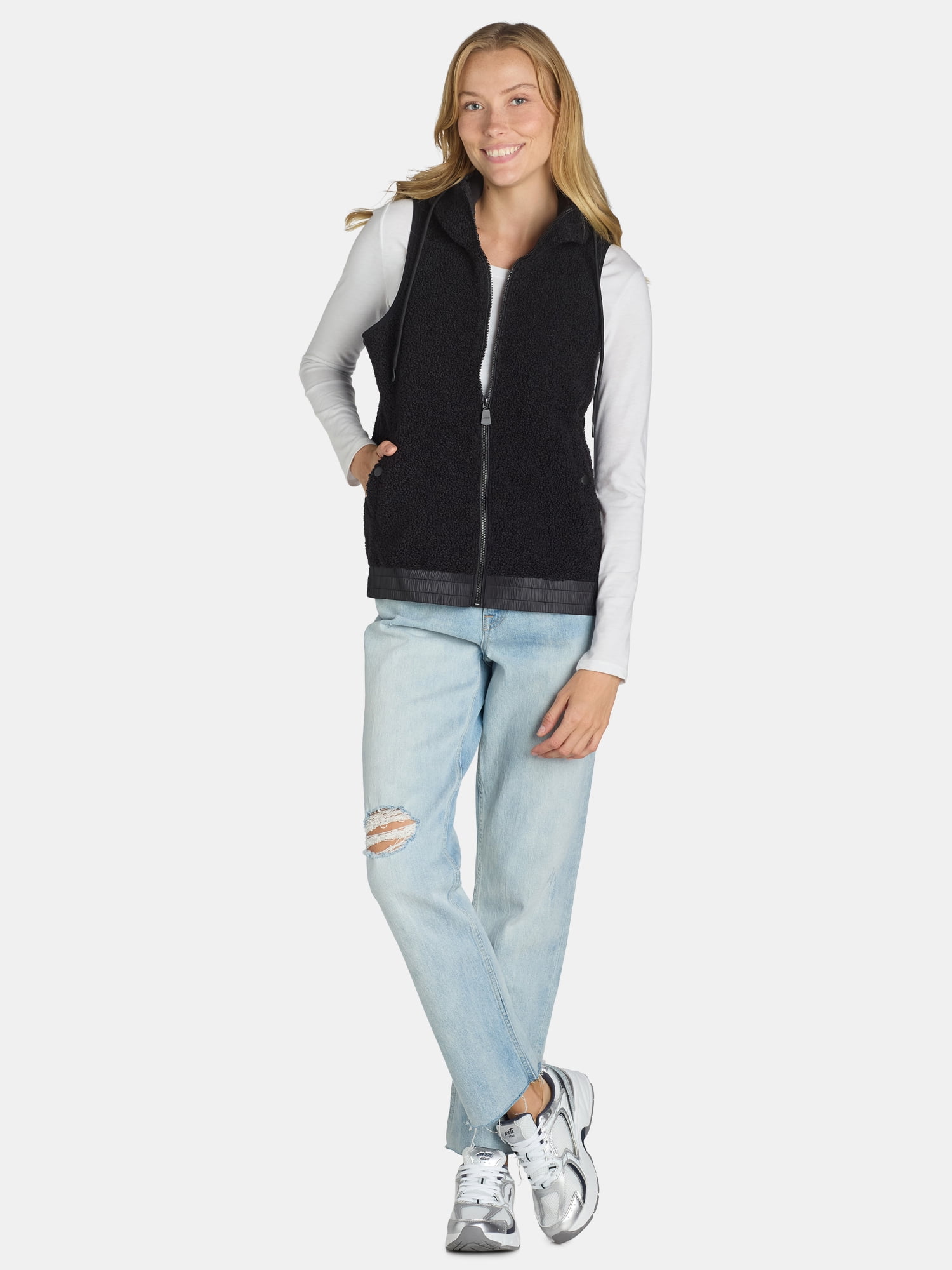 Avia Women's Plus Faux Shearling Vest, Sizes 1X-4X