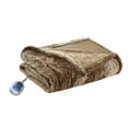 thumbnail image 4 of E & E Co Zuri Oversized Faux Fur Heated Throw, Chocolate, 50x70, 4 of 4