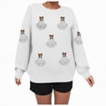 thumbnail image 4 of Towmus Women Halloween Sweatshirt Cute Ghost Graphic Pullover Casual Long Sleeve Tops, 4 of 6