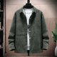 thumbnail image 3 of Blusa y camisa de manga larga con cuello vuelto para hombre, blusa informal de moda con cuello vuelto, camisa, chaqueta con bolsillos, blusa holgada de manga larga con cuello, camisa para hombre, abri, 3 of 3