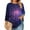 Dark Purple_#624006, variant on Homozy Womens Plus Size Tops 3/4 Sleeve Crewneck Tunic Shirts Basic Tee Loose Casual Blouses with Button