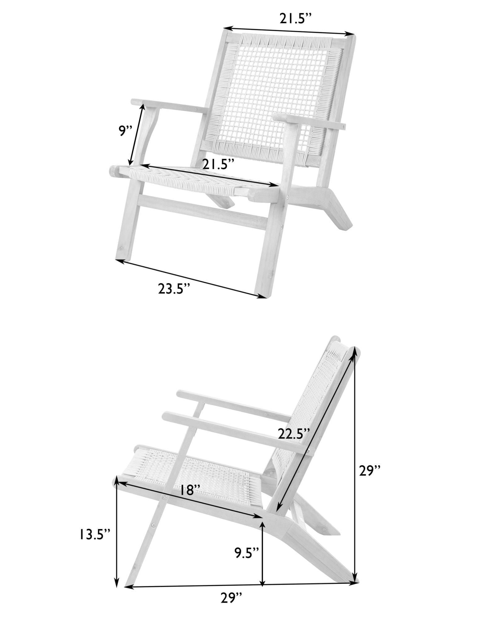 Balkene Home Vega Patio Armchair, Natural Stain Outdoor Lounge