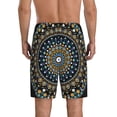 thumbnail image 3 of Kdxio Dot Mandala Print Mens Sleep Shorts Bottoms Soft Comfy Pajama Wear Pants with Drawstring Pockets, 3 of 7
