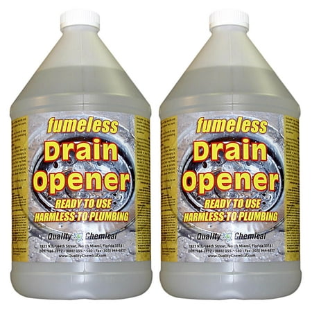 Fumeless Drain Opener - Professional Strength - Fast Acting - 2 gallon (Best Diy Drain Cleaner)