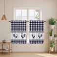 thumbnail image 2 of Farmhouse Purple Plaid Kitchen Curtains 54 Inch Length, Vintage Country Cock Checkered Tiers Curtains for Bathroom Bedroom Cafe, Light Filtering Small Window Treatment Short Drapes 2 Panels 42"Wx54"L, 2 of 8