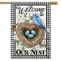 Briarwood Lane Welcome To Our Nest Inspirational House Flag
