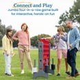 thumbnail image 4 of ECR4Kids Jumbo 4-To-Score Giant Game with 42 Rings and Reset Sliders, Outdoor Games, Red/Grey, 4 of 10