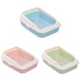 thumbnail image 2 of Cat Litter Box Splashproof Open Top Pet Litter Pan Kitten Potty Box for Indoor, 2 of 10