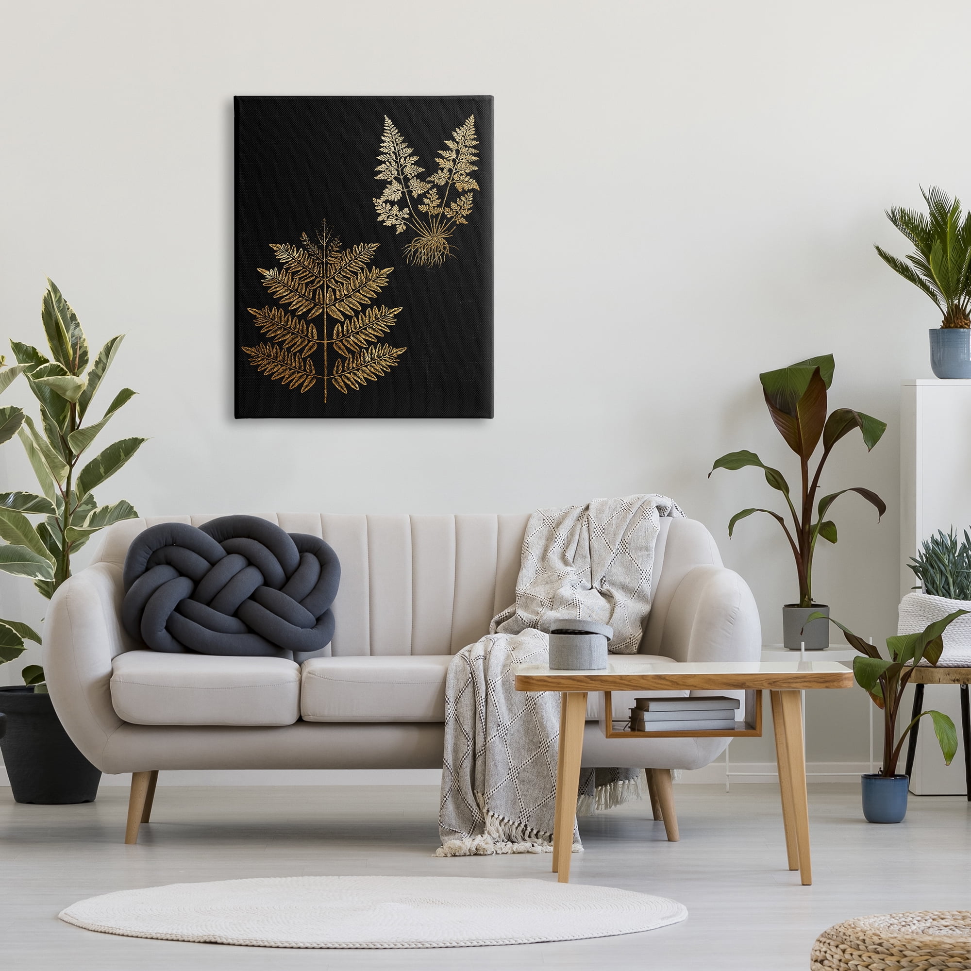 Stupell Industries Bold Fern Blade Illustration Rooted Forest Floor Plants, 30 x 40, Design by Daphne Polselli