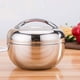 thumbnail image 4 of Toystoory Fiambrera aislada con compartimento Contenedor de comida en forma de fruta de acero inoxidable Bento de doble capa con asa Lata Cocina y Comedor 0.8 l/mango plateado, 4 of 6