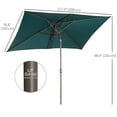 thumbnail image 3 of Outsunny Patio Umbrella Garden Market Parasol with Crank Dark Green, 3 of 10