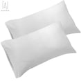thumbnail image 3 of Gustave Pillowcases Set of 2 with Envelope Closure, Ultra Soft Pure Cotton Bed Pillow Covers "Queen, White", 3 of 8