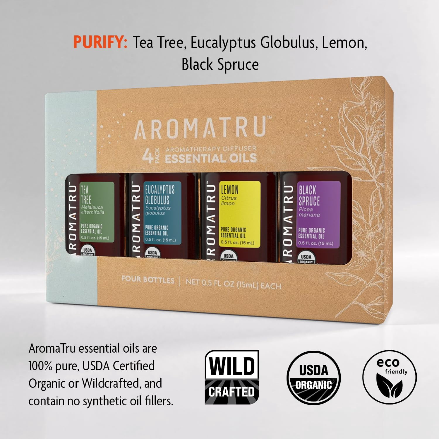 Essential Oil Kits - Organic and Wildcrafted – No Synthetic Fillers – ISO Lab Certified for Purity – Ethically Sourced from Sustainable Origins