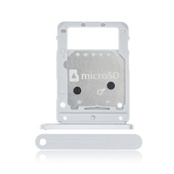 Replacement Single Sim Card Tray Compatible For Samsung Galaxy Tab S7 Plus (T970 / T975 / T976) (Mystic Silver)