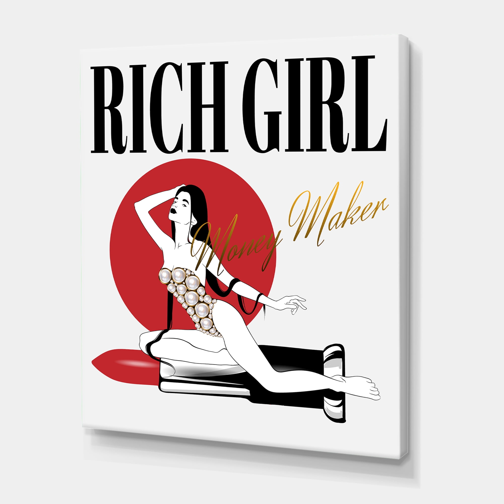 Designart ' Woman In Swimsuit With Pomade ' Vintage Canvas Wall Art Print