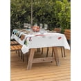 thumbnail image 4 of 52x70 Inch Outdoor Tablecloth with Umbrella Hole Zipper Rectangle Happy Easter Rectangular Tablecloths Outside Waterproof Cute Gnomes Eggs Spring Daisy Flowers Plants Patio Table Cover for Picnic, 4 of 8