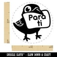 thumbnail image 2 of Para Ti Spanish Bird Crow For You Letter Raven Teacher Stamp Self-Inking Rubber Stamp for Stamping Ink Stamper Crafting Planners - 1/2 Inch Mini - Black Ink, 2 of 7
