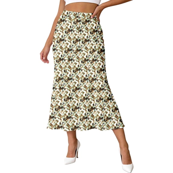 Midi Skirts for Women Boho Column Polka Dot Soft & Breathable Boho Long Skirt Trendy Floral a Line Beach Skirt Vacation Outfit