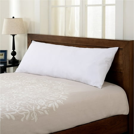 - Cheer Collection Hypoallergenic Down Alternative Premium 20 x 54 Side Body Pillow with Zippered Cover - White
