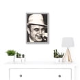 thumbnail image 2 of Painting Portrait Gangster Al Capone Cigar Crime Artwork Framed Wall Art Print A4, 2 of 4