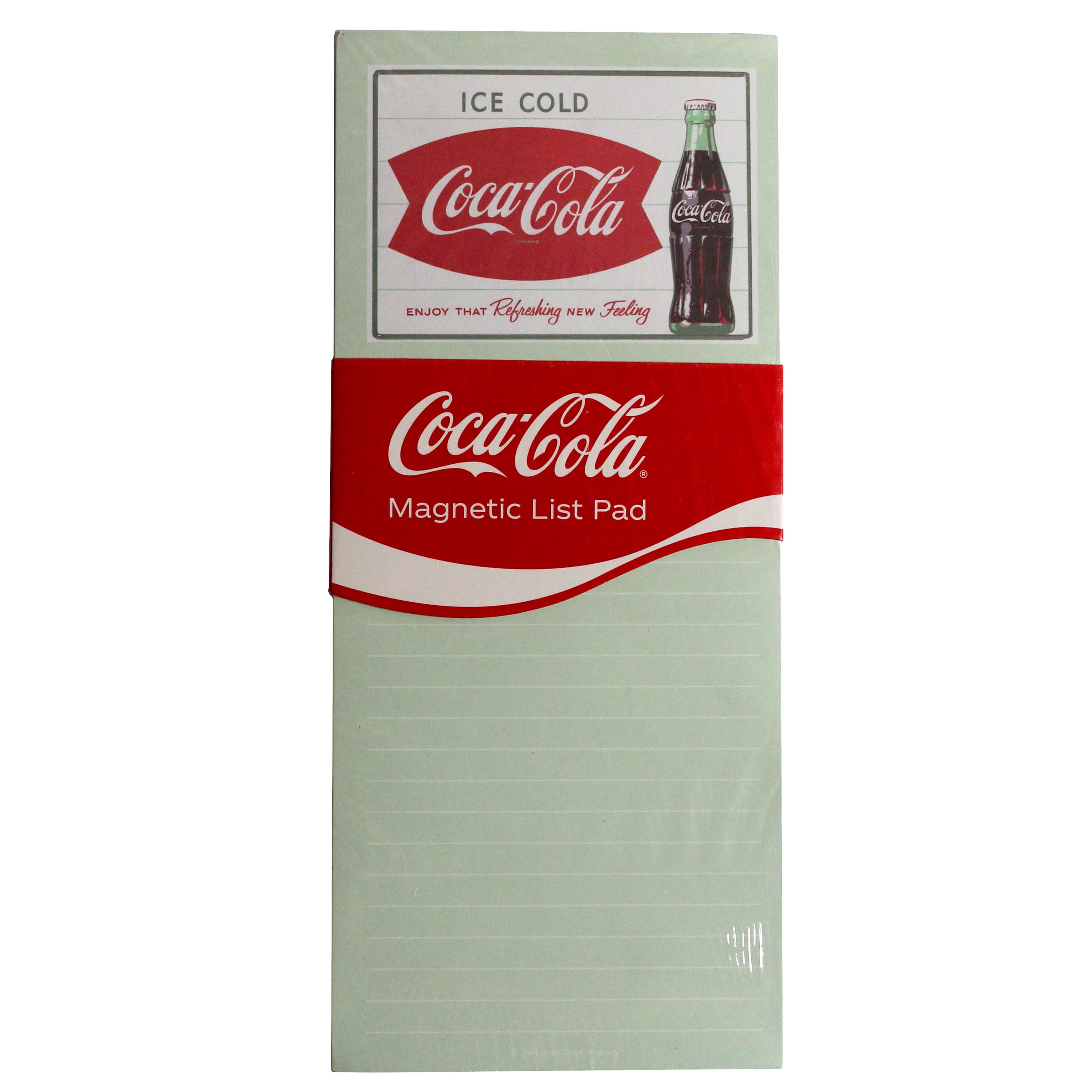 Coca-Cola Classic Stationery Collection Set, Red and Green, Spiral Journal, Magnetic List Pad, Pocket Notepad, Die-Cut Notepad with Foil Detail, Collector's Gift Set