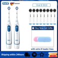 thumbnail image 3 of Cepillo de dientes eléctrico sónico Oral B Limpia los dientes Blanquea los dientes Cepillo de dientes para adultos Funciona con pilas con cabezales de repuesto adicionales, 3 of 5