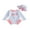 Purple, variant on BemeyourBBs Toddler Baby Girl Swimsuit Infant Bathing Suit One-Piece Swimsuits with Sun Hat Set Long Sleeve Rash Guard Swimwear Ice Cream Zipper Summer Beach Wear