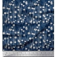 thumbnail image 1 of Soimoi Poly Georgette Fabric Geometrical Check & Aster Floral Fabric Prints By Yard 52 Inch Wide, 1 of 3