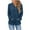Blue, variant on Womens Ribbed Knit Sweaters with Hood Button V-Neck Drawstring Hooded Sweater Fall Long Sleeve Loose Fit Knitwear Pullover Jumper with Pockets