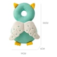 thumbnail image 4 of Mochila Cojín Protector De Cabeza Para Bebes Caídas Golpes Verde Búho De Mr. Gadgets., 4 of 6