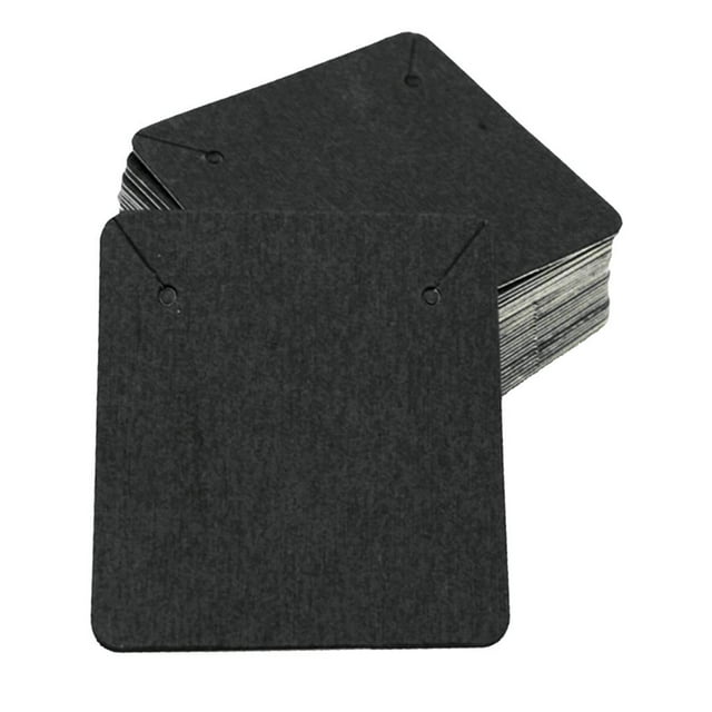 100 tarjetas de exhibición de papel kraft para joyería, co, soporte para , etiquetas de para bricoje, Negro Macarena Tarjetas de exhibición de joyas