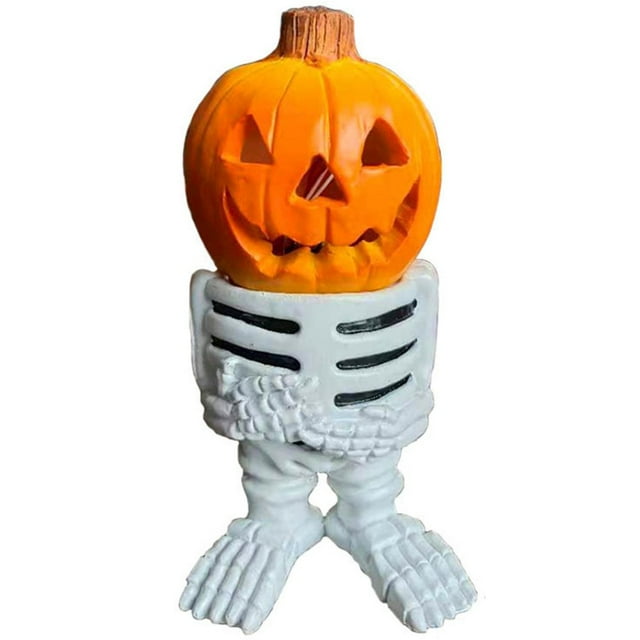 Halloween Pumpkin Knight Garden Decoration Tabletop Statues Ornament for Yards