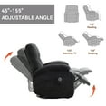 thumbnail image 5 of AENKYO 360° Swivel Recliner with Massage & Heat, Adjustable Rocking Chair with Side Pockets, Black, 5 of 10