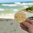 thumbnail image 6 of Ornament - 2025 Our First Christmas as Mr and Mrs - Raw Wood 3x3in, 6 of 6