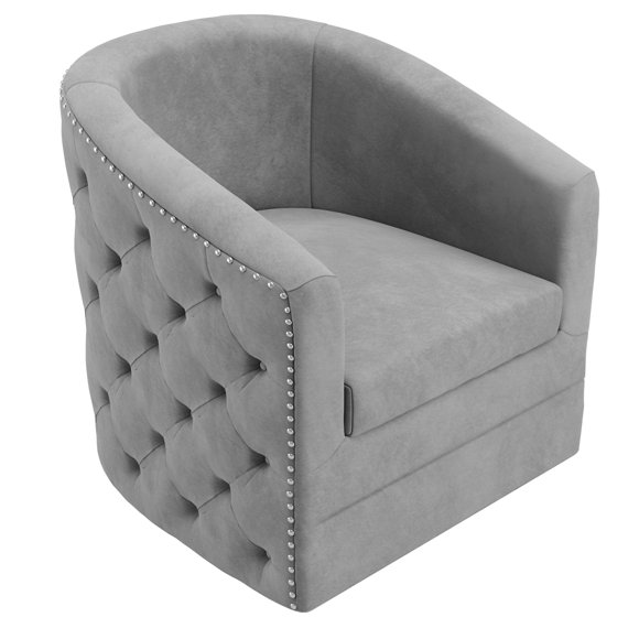!nspire VELCI-SWIVEL ACCENT CHAIR-GREY