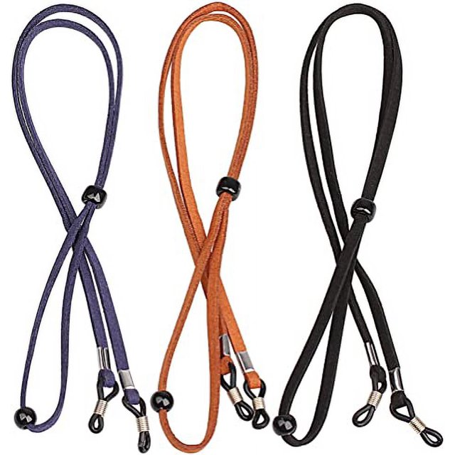 Correa ajustable para gafas de cuero PU, 3 uds., para hombres y mujeres, 27 x 0,4 cm