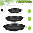 thumbnail image 3 of Bocaoying 12 Pcs Plastic Plant Saucer Tray, 5.5 / 6.3 / 9.5 Inch Flower Pot Plant Drip Pans with 12 Pcs Labels for Indoors Outdoors, Heavy Durable Round Plant Plate Water Catcher(Black), 3 of 7