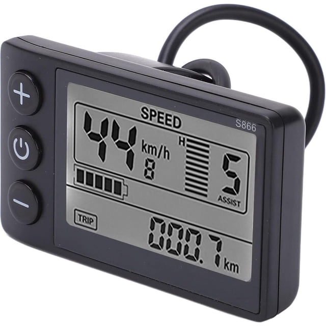 Electric bicycle control panel S866 LCD screen S900 displays multi-function information meter 24V 36V 48V - waterproof plug