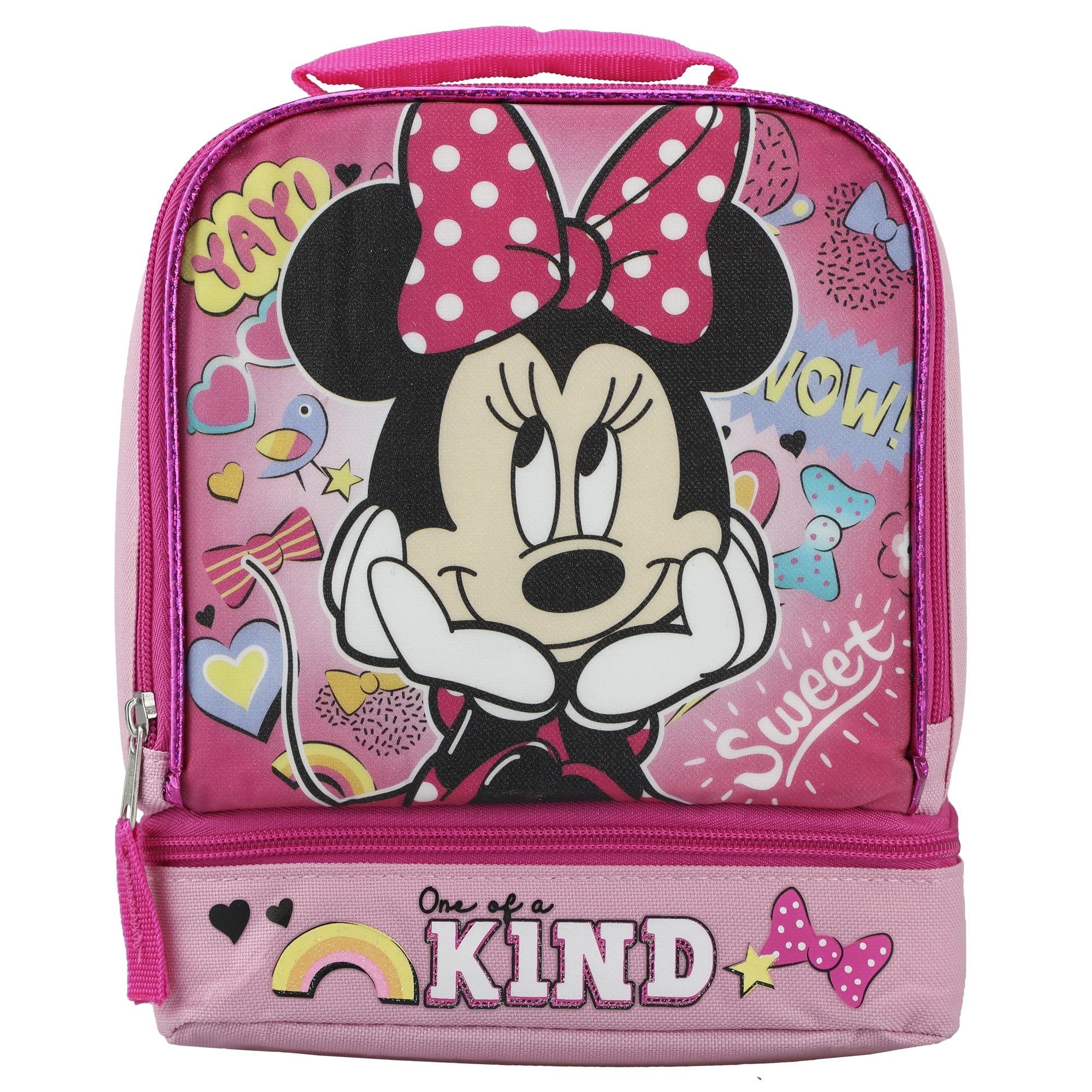 Disney Mickey Thermal Insulated Dual Compartment Lunch Bag Outdoor 