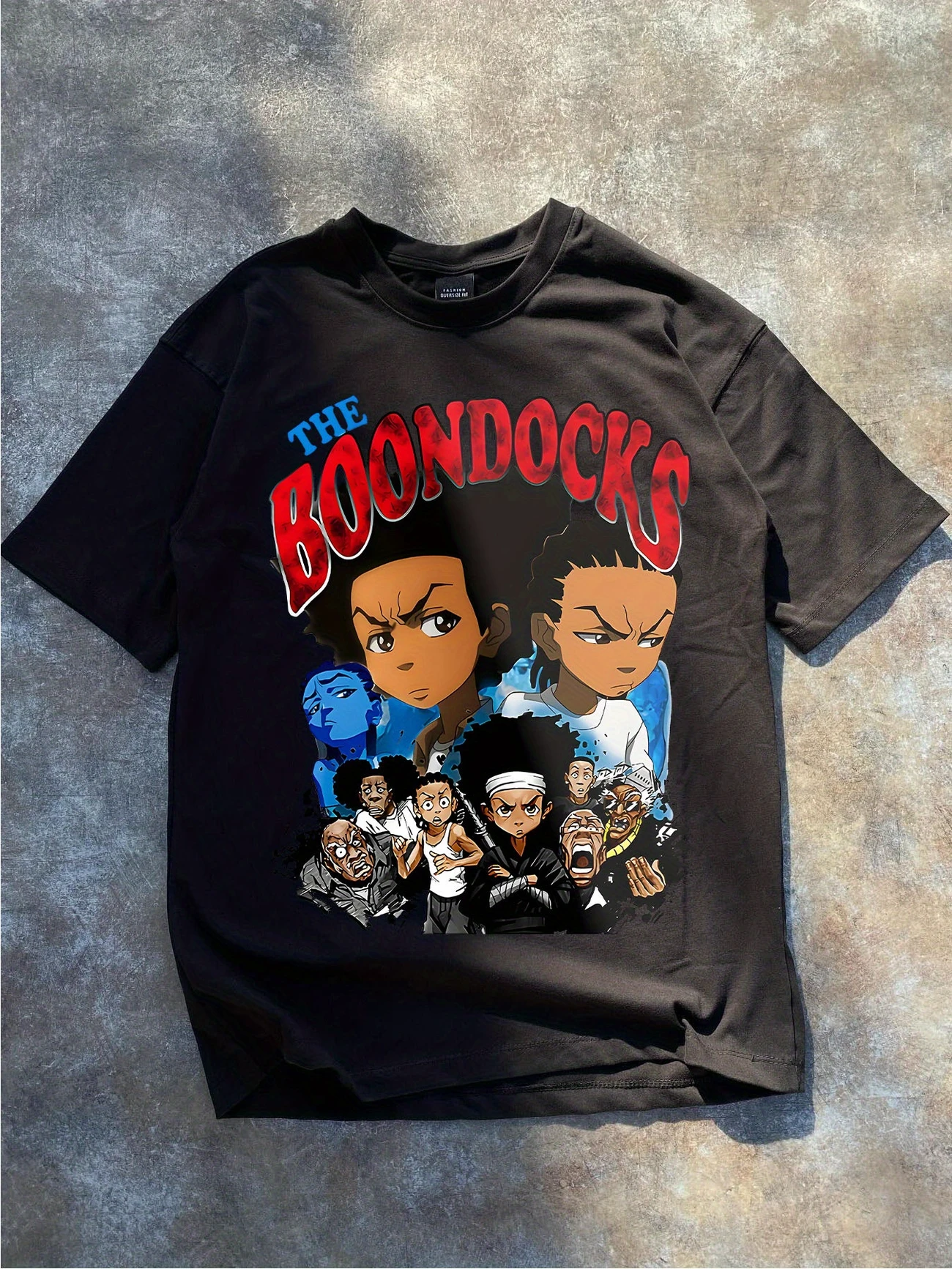 The Boondocks Men's 100% Cotton Graphic T-Shirt - Black Casual Crew Neck  Tee with Animated Characters Design - Walmart.com, image size:1300x1733