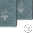 thumbnail image 2 of Authentic Hotel and Spa  100% Turkish Cotton Monica 2PC Embellished Washcloth Set Teal B, 2 of 3