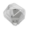 thumbnail image 1 of Funda para AirPods 4 geométrica Aulumu A29 con cerradura | Funda protectora con hebilla de nailon | Armadura de aleación | Compatible con Apple AirPods 4th (2024) - Blanco translúcido, 1 of 1