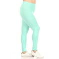 thumbnail image 2 of Women's Plus Size Elastic High Waist Solid Stretch Fitted Leggings, 2 of 4