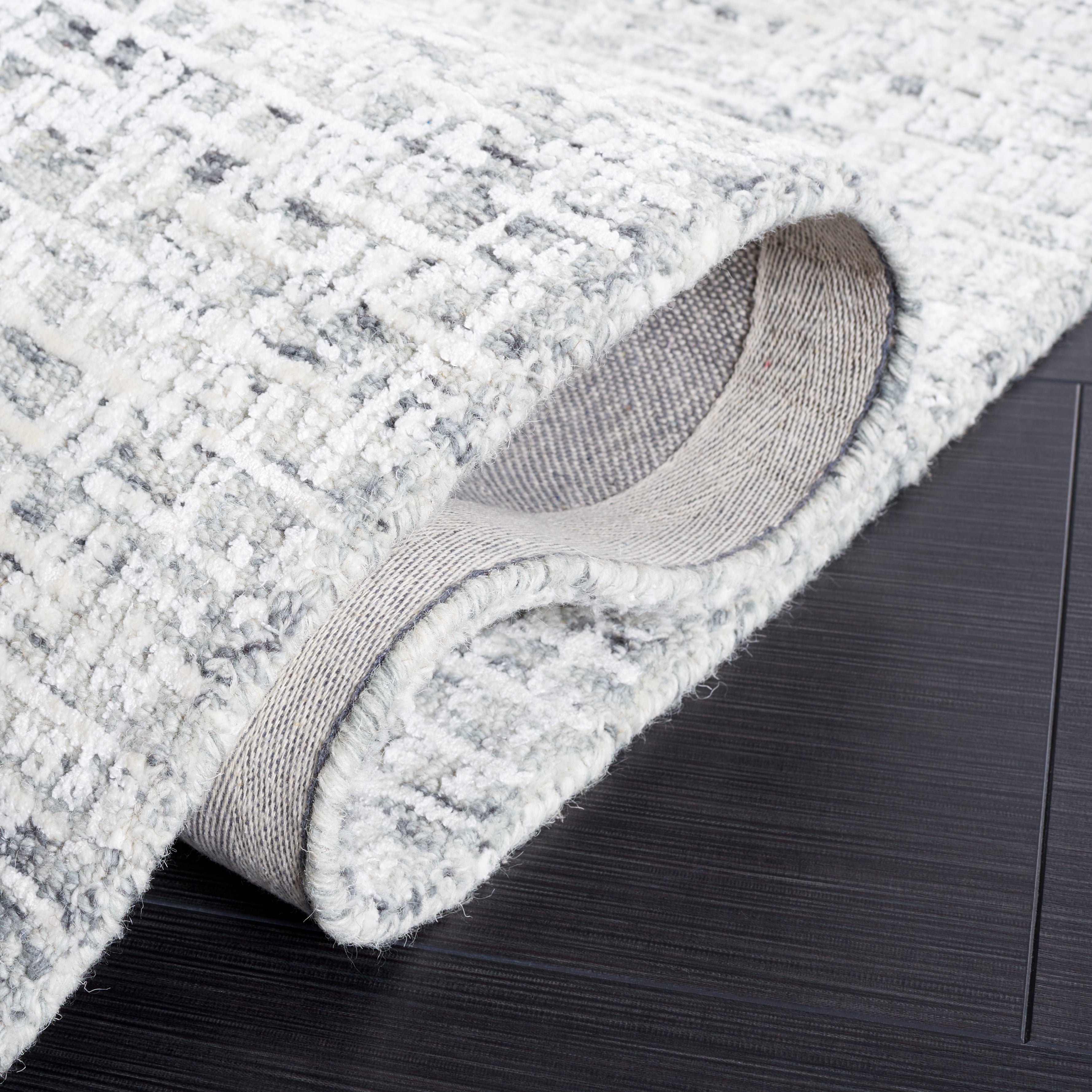 SAFAVIEH Glamour Ida Abstract Area Rug, Grey/Ivory, 3' x 5'