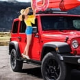 thumbnail image 2 of Running Boards for Wrangler JK JKU Unlimited 4 Door 2007-2018, 6 Inch Side Steps Nerf Bars, Black Powder Coated Steel, 2 Steps, 2 of 7