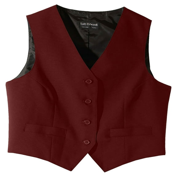 Edwards 7490 Women’s V-Neck Economy Essential Polyester Vest