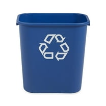 Rubbermaid Commercial Deskside Recycling Container, Medium, Blue (FG295673BLUE)