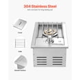 thumbnail image 5 of VEVOR Single Grilling Side Burner, 17,000BTU Liquid Propane Side Burner for Outdoor Kitchen,Convertible to Natural Gas,304 Stainless Steel Built-in Single Grill Burners with LED for BBQ Grill Island, 5 of 9