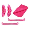 thumbnail image 4 of Fundas para patines sobre hielo, fundas para patines, funda protectora con paño de limpieza, funda para patinaje Rosa, 4 of 8